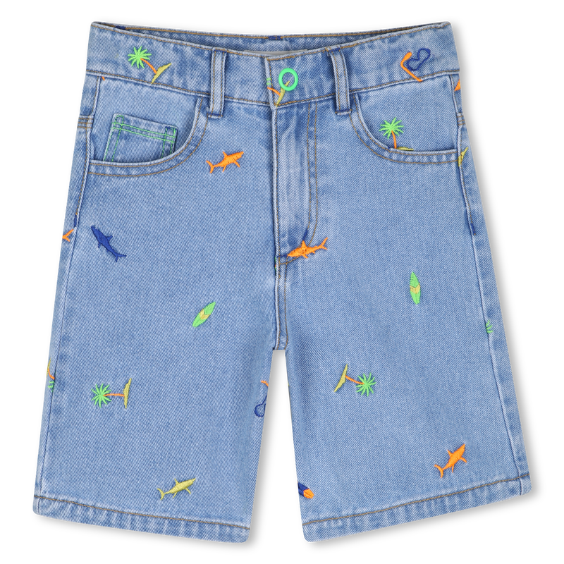 Denim Print Bermudas