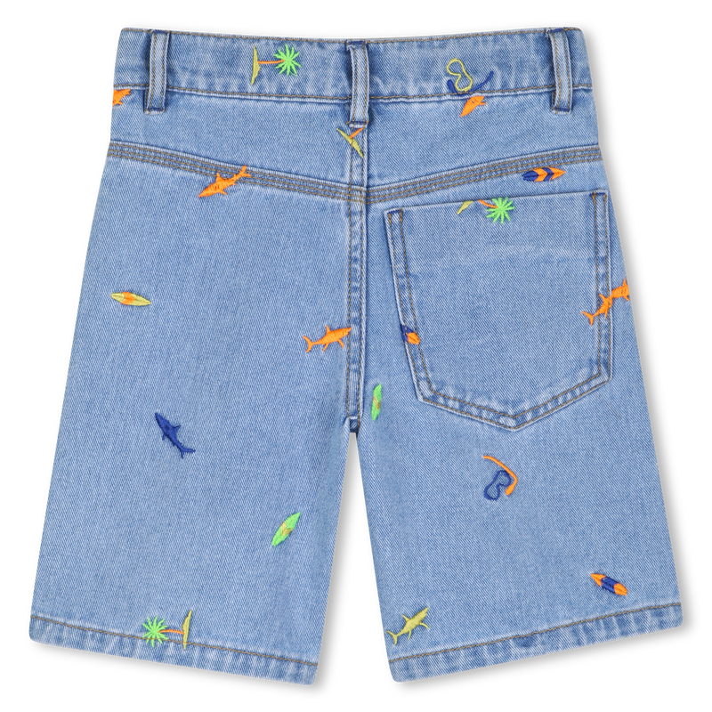 Denim Print Bermudas