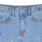 Denim Print Bermudas