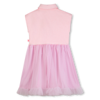 Bi-Material Pink Dress