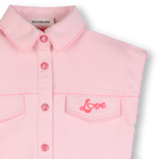Bi-Material Pink Dress