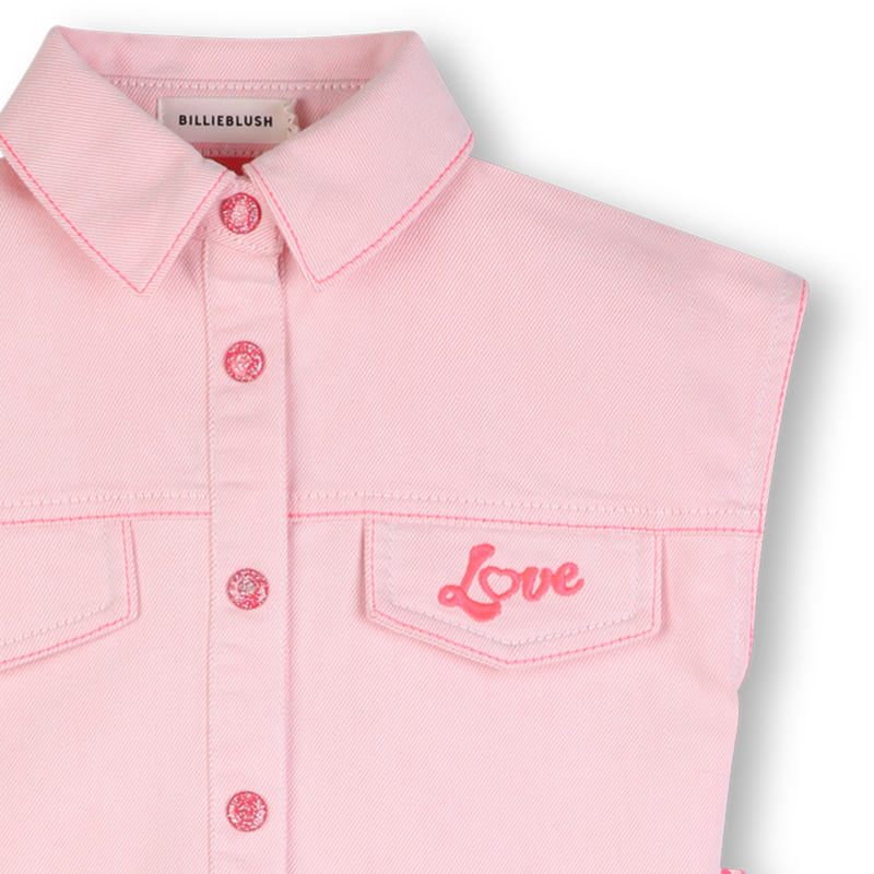 Bi-Material Pink Dress