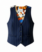 Navy Stripes Vest