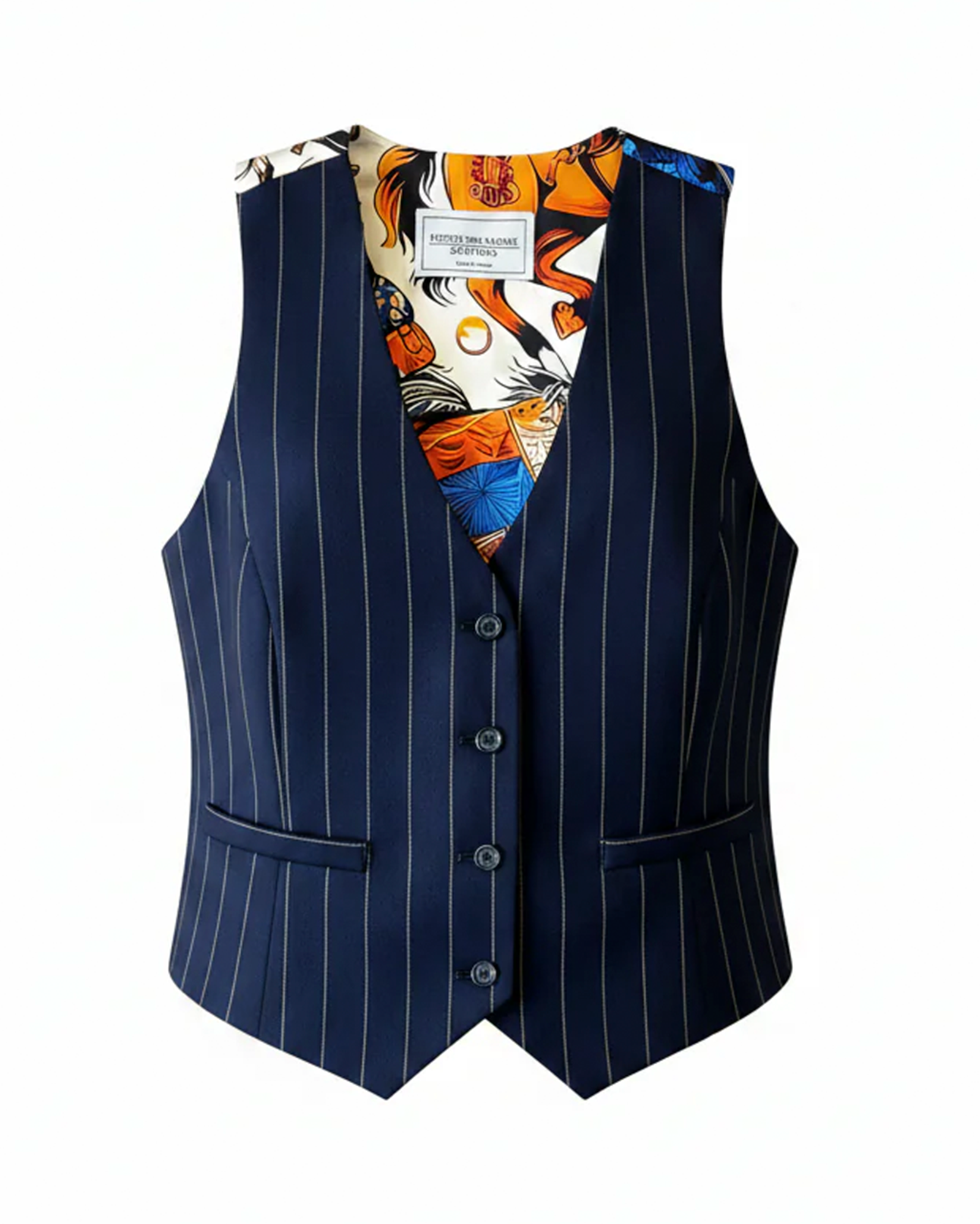 Navy Stripes Vest