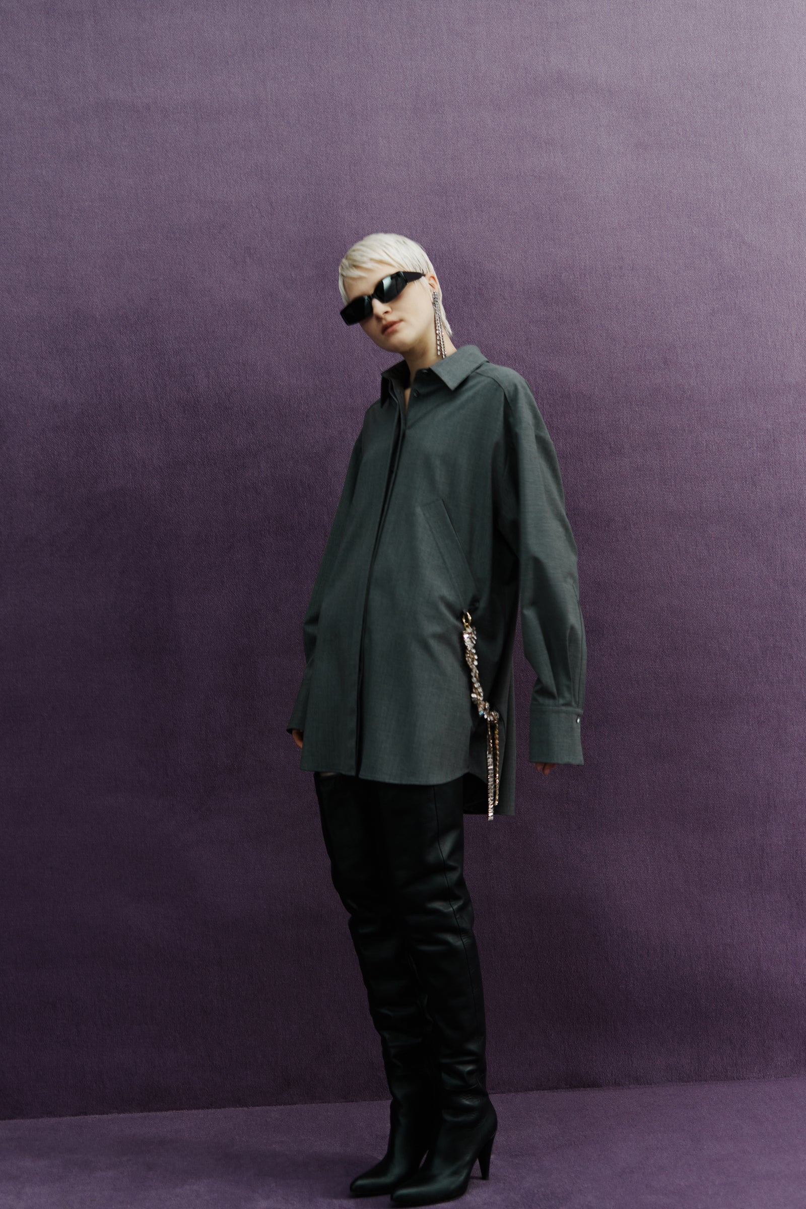 Rhinestone Braid Shirt