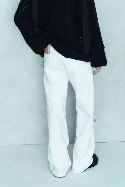 White Denim Trousers