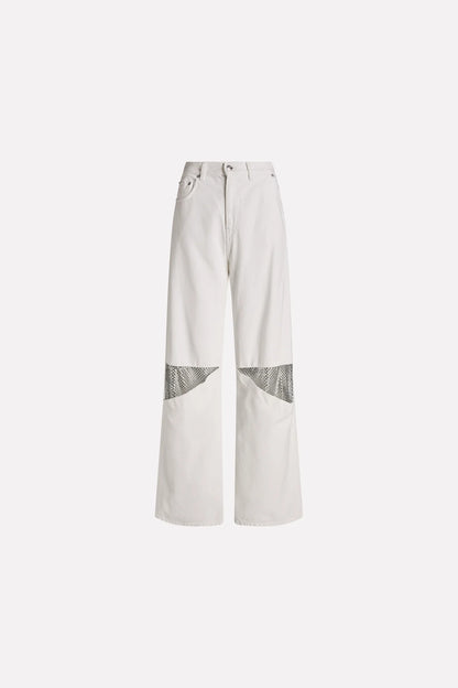 White Denim Trousers
