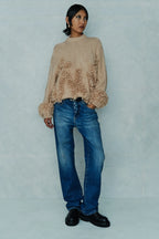 Leather Pockets Jeans