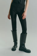 Stretch Leggings With Lamé Band