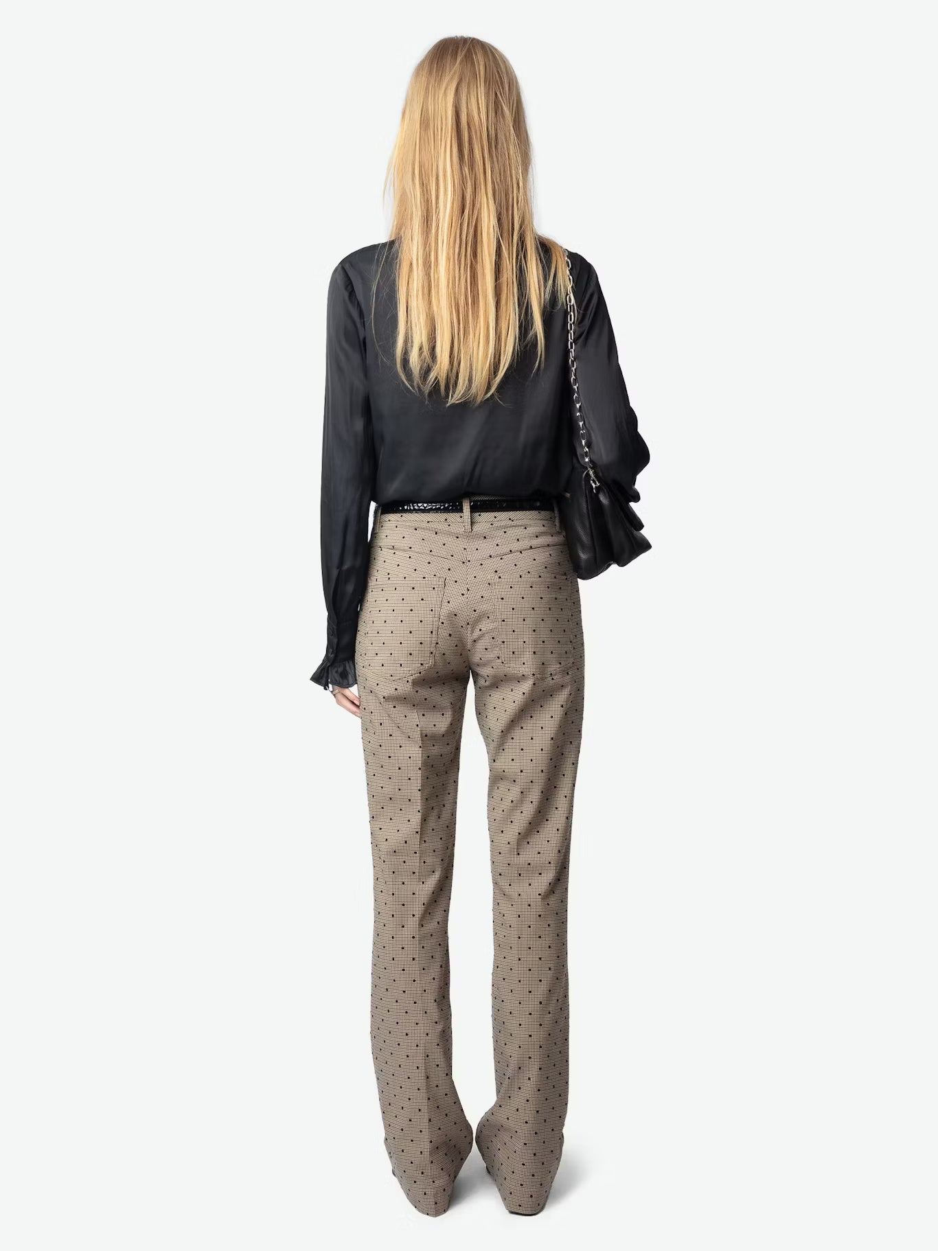 Thely Satin Black Shirt
