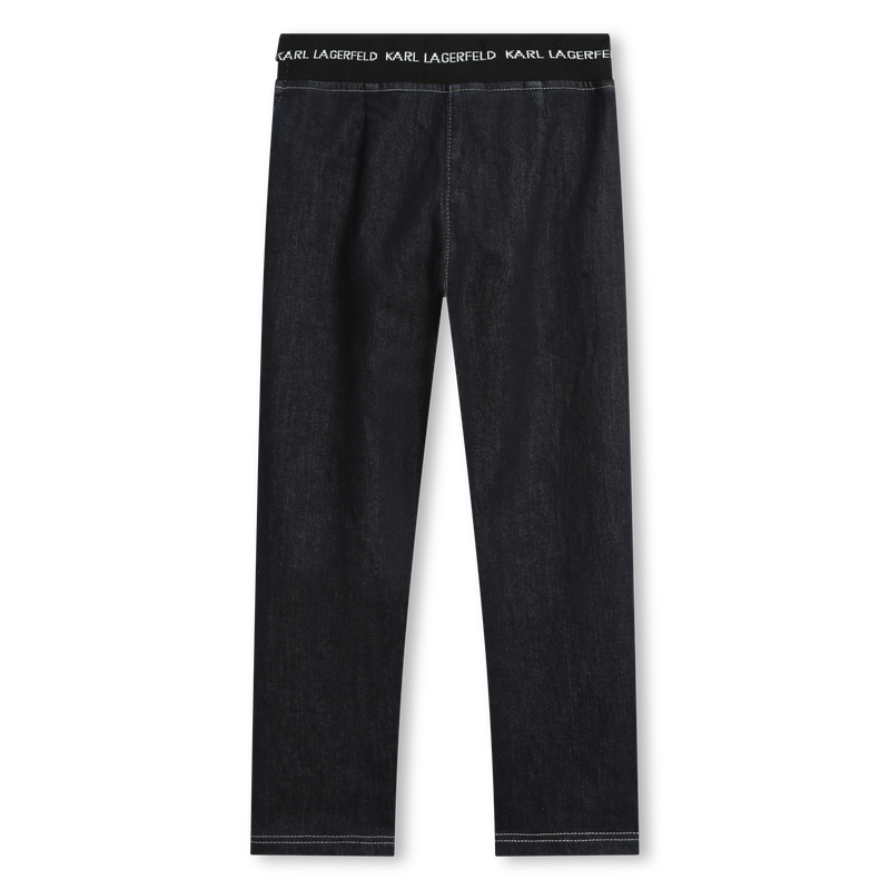 Denim Cotton Logo Pants