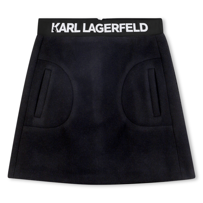 Logo-Waist Short Skirt