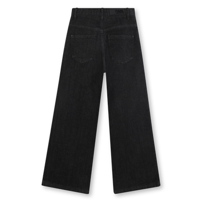 Denim Letter Print Pants