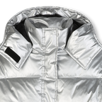 Silver Hooded Down Jacket