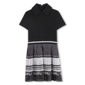 Short-Sleeve Pleated Dress