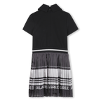 Short-Sleeve Pleated Dress