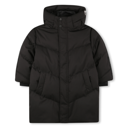 Black Hooded Down Jacket