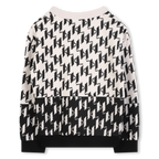 Black And White Fleece Sweatshirt