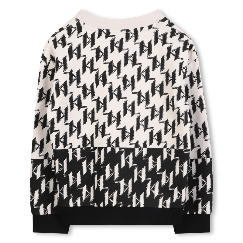 Black And White Fleece Sweatshirt