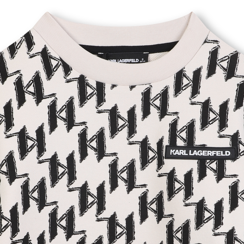 Black And White Fleece Sweatshirt