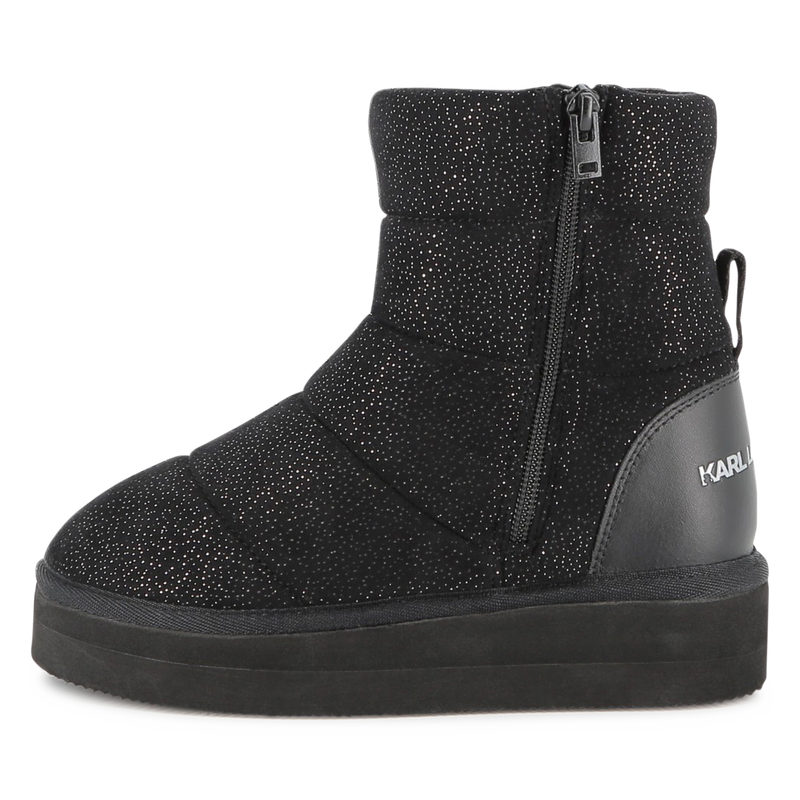 Sequined Textile Ankle Boot