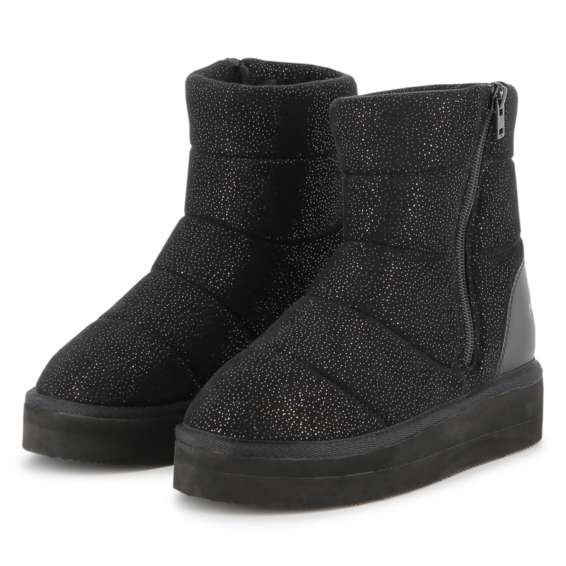 Sequined Textile Ankle Boot