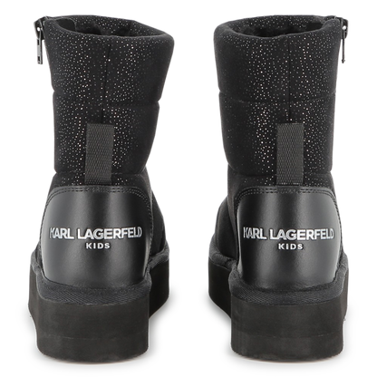 Sequined Textile Ankle Boot