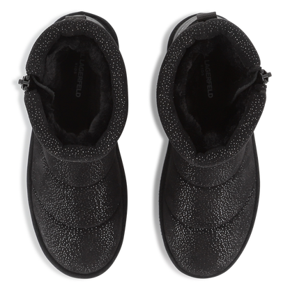 Sequined Textile Ankle Boot