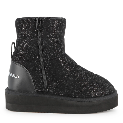 Sequined Textile Ankle Boot