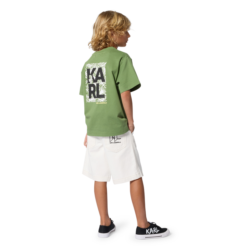 Green Back Print T-Shirt