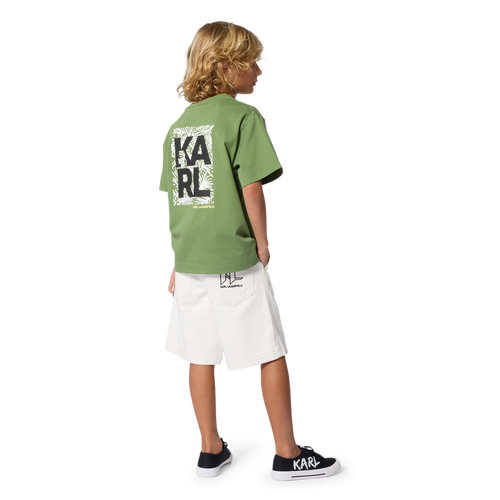 Green Back Print T-Shirt