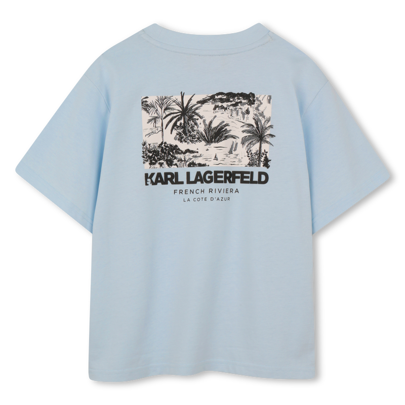 Light Blue Back Print T-Shirt