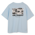 Light Blue Back Print T-Shirt