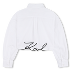 White Cropped Shirt