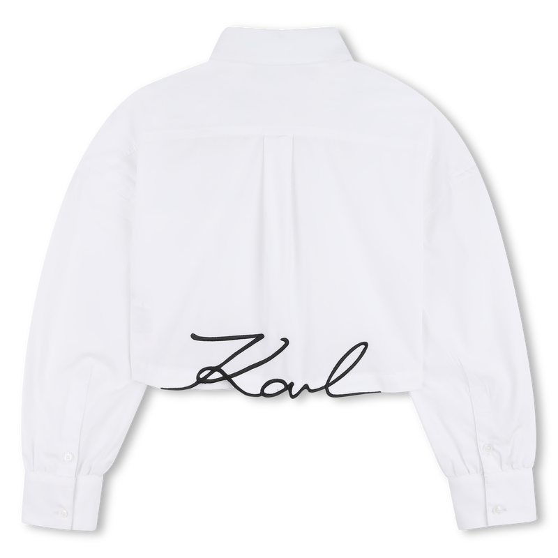 White Cropped Shirt