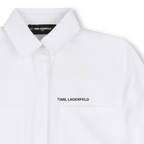 White Cropped Shirt