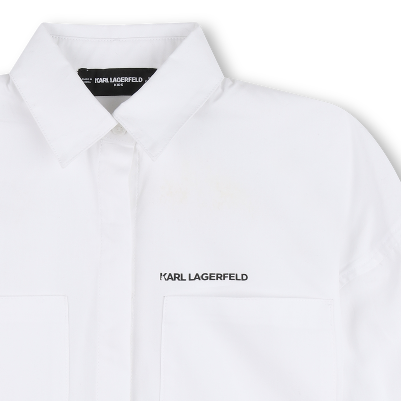 White Cropped Shirt