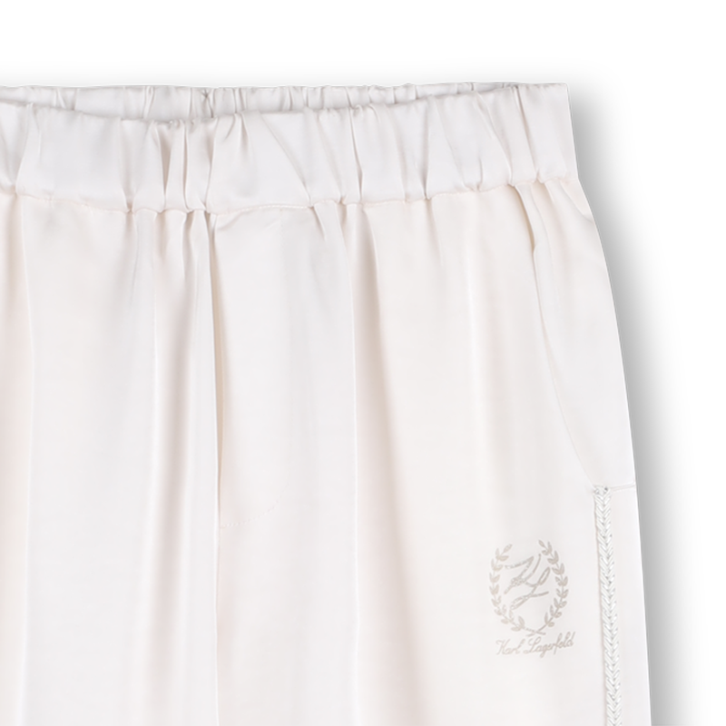 Off-White Satin Jogger Trousers