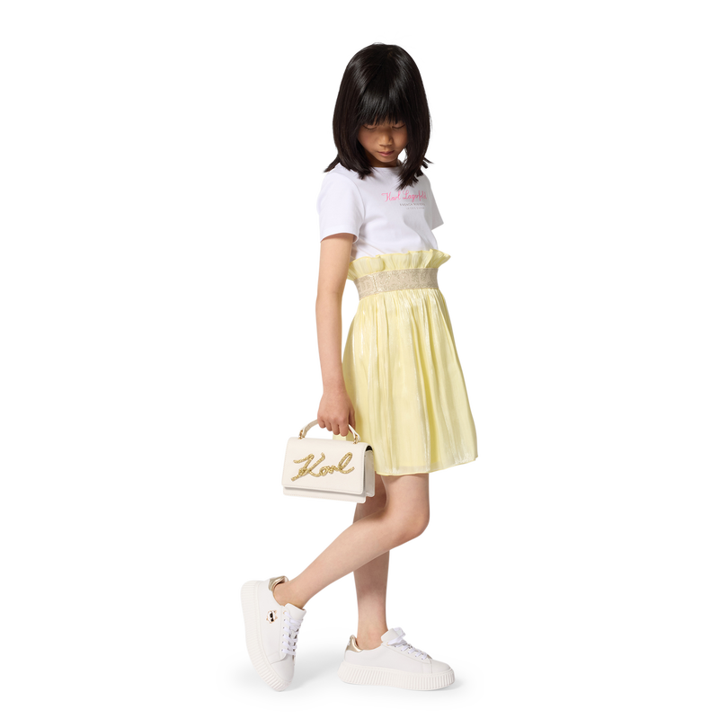 Bi-Material Short-Sleeve Dress