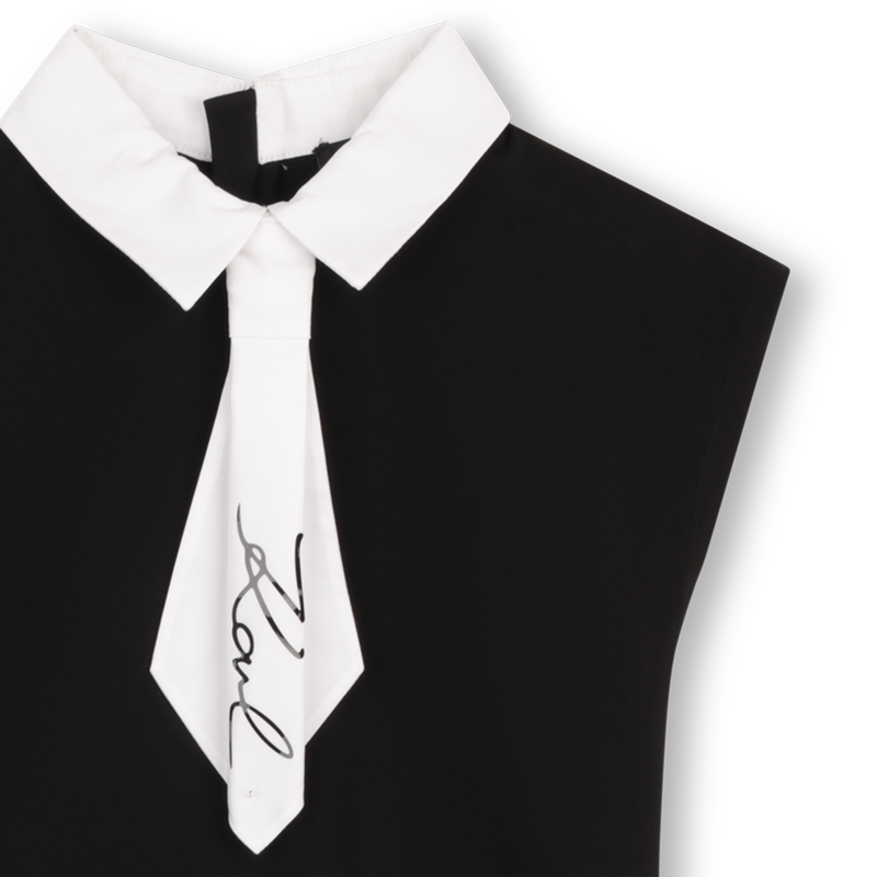 Black And White Short Sleeve Dress