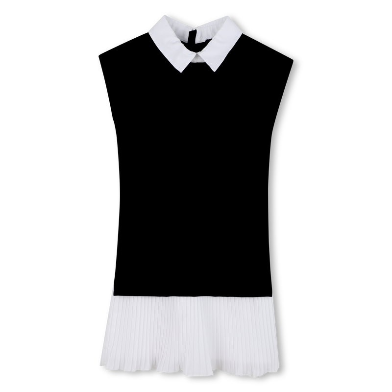 Black And White Short Sleeve Dress
