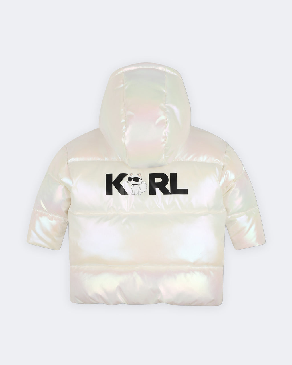 Бяло ватирано яке с Шупет за момиче