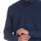 Navy Buttoned Uomo Shirt