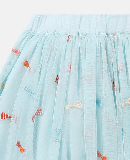 Bow Embroidery Tutu Skirt