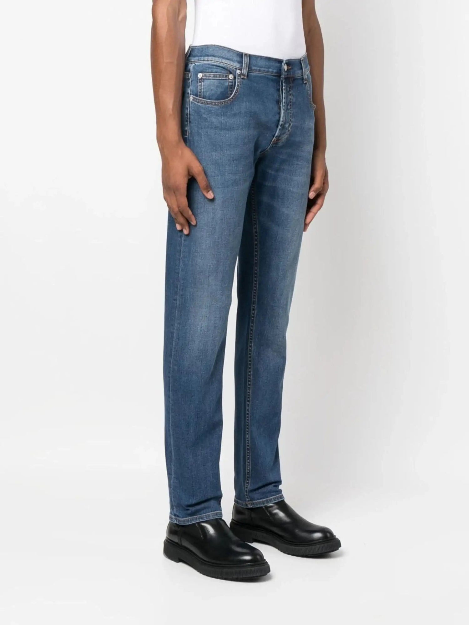 ALEXANDER MCQUEEN - Деним - Embroidered - Logo Slim - Fit Jeans - Love|Labels