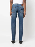 ALEXANDER MCQUEEN - Деним - Embroidered - Logo Slim - Fit Jeans - Love|Labels
