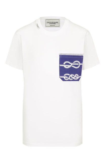 White Print Pocket T-Shirt