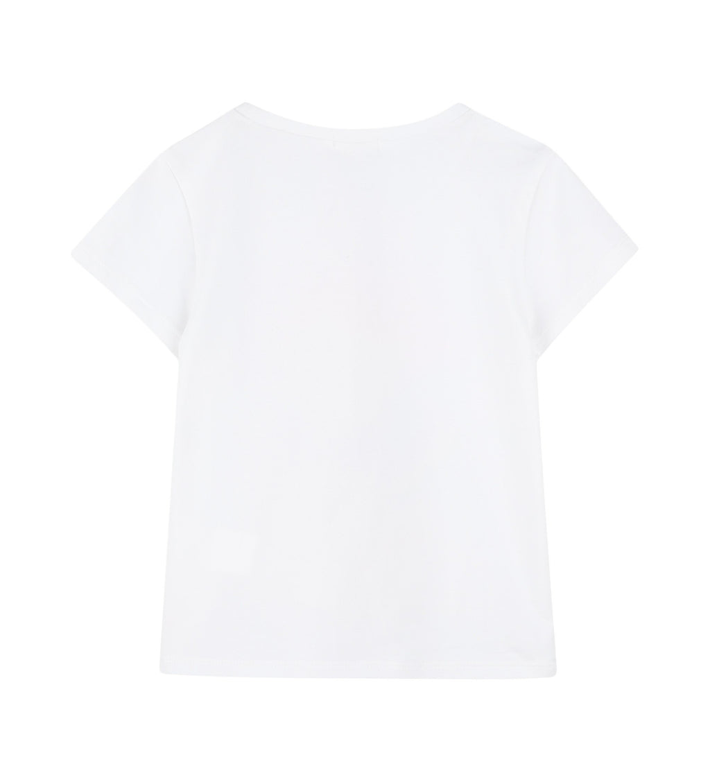 White T-Shirt With Sequin Detail