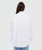 White Studded Cotton Poplin Shirt