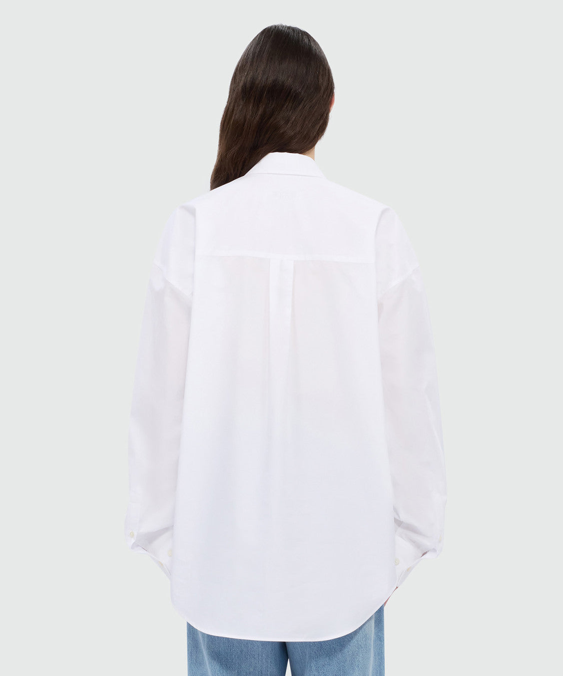 White Studded Cotton Poplin Shirt
